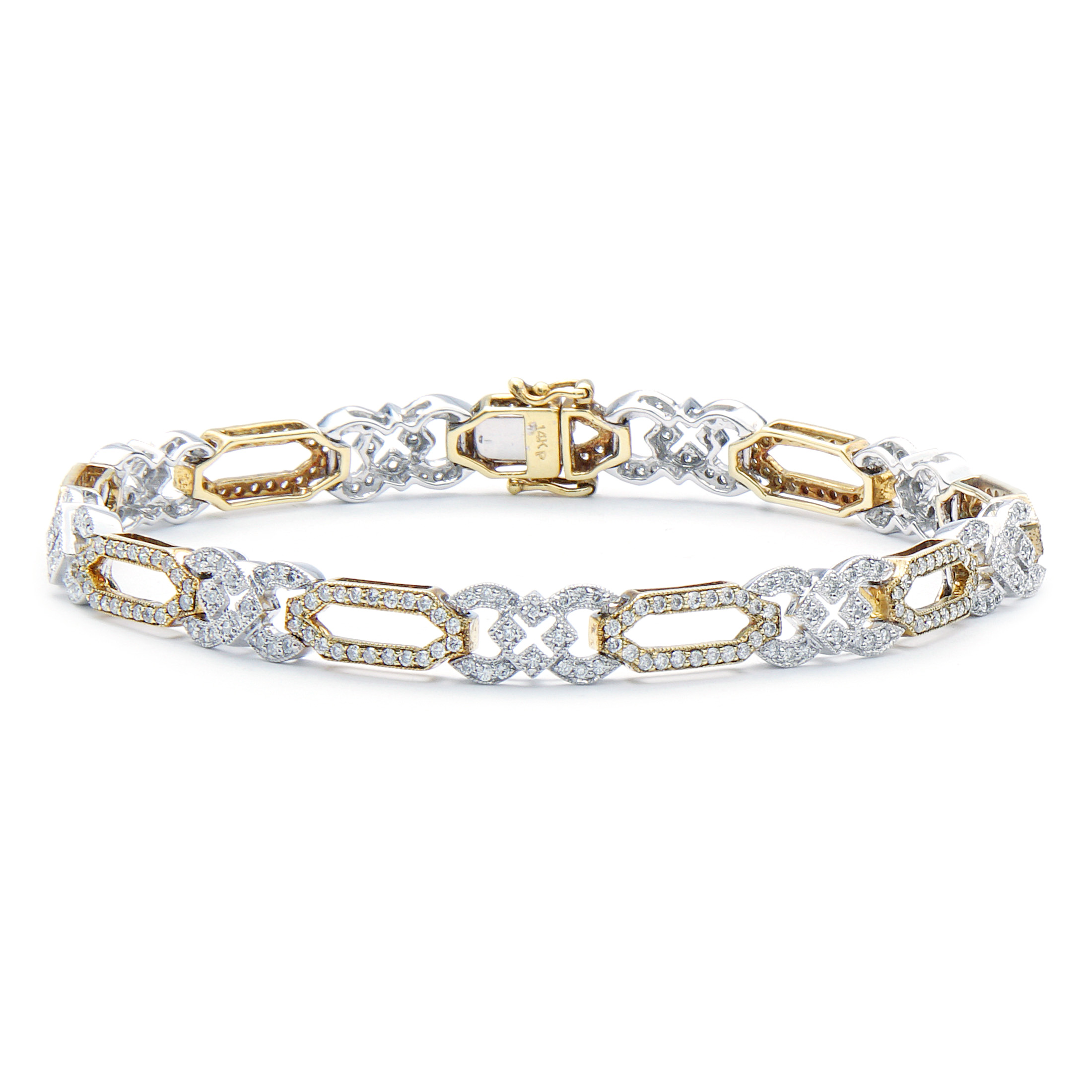 Fancy Link Diamond Bracelet | New York Jewelers Chicago
