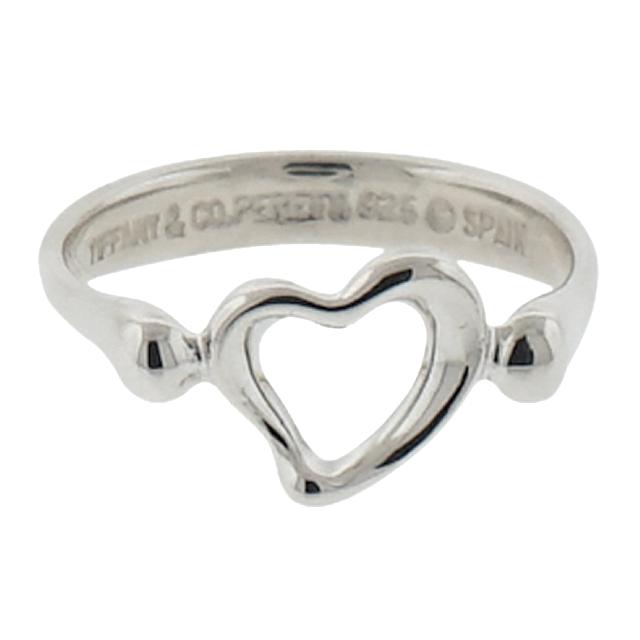 Tiffany & Co. X Elsa Peretti Sterling Silver Open Heart Scarf Ring