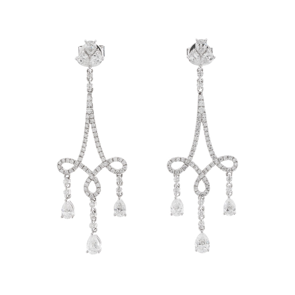 Diamond Chandelier Dangle Earrings New York Jewelers Chicago
