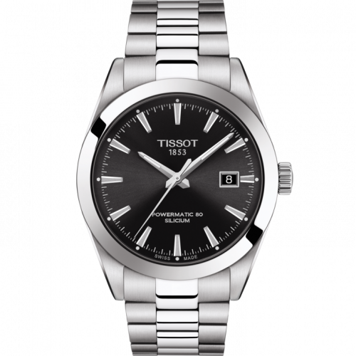 Tissot Gentleman Powermatic 80 Silicium Black Dial | New York Jewelers  Chicago