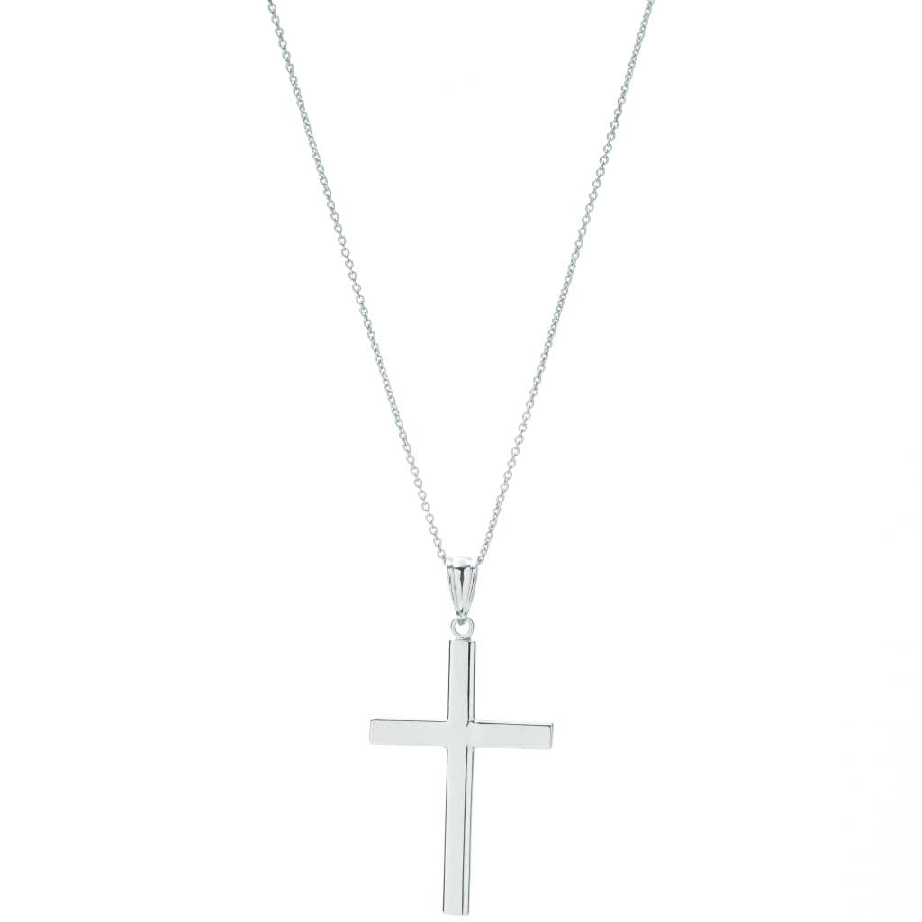 flat gold cross pendant