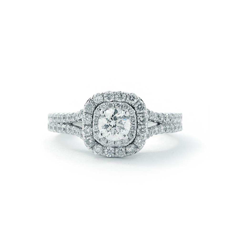Vera Wang Love Collection Diamond Solitaire Collar Engagement Ring– DMK