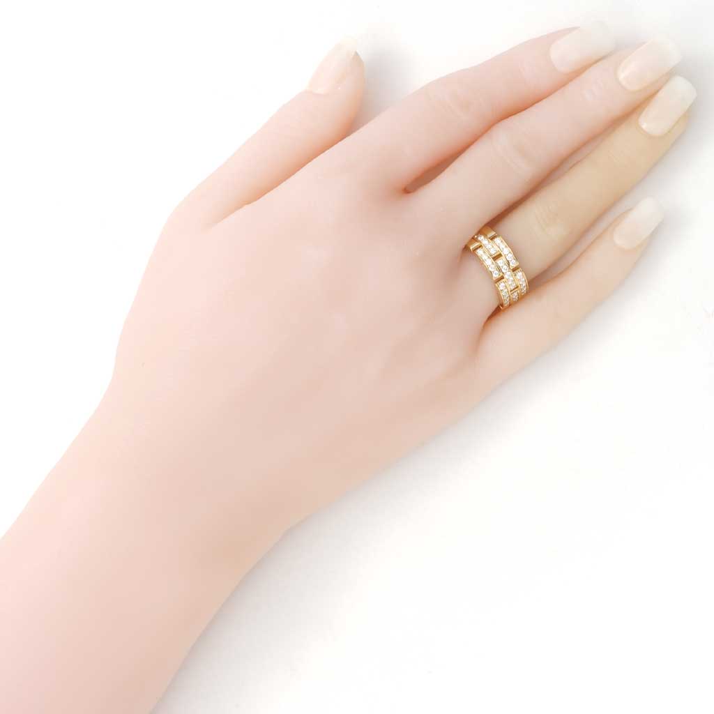 18kt white gold diamond Maillon Panthère ring