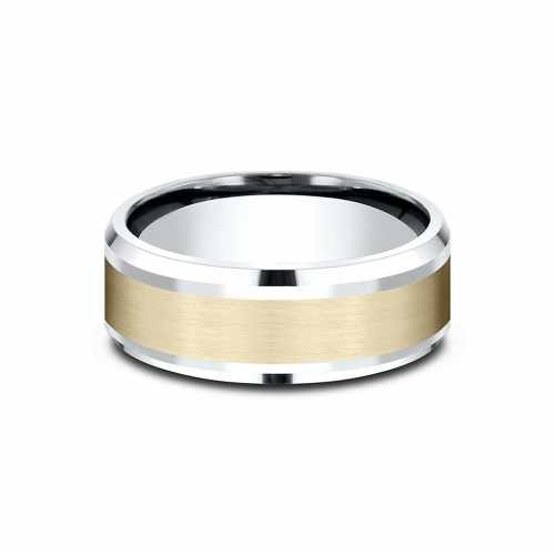 Flat Comfort Fit 7mm Plain Band in Yellow Gold