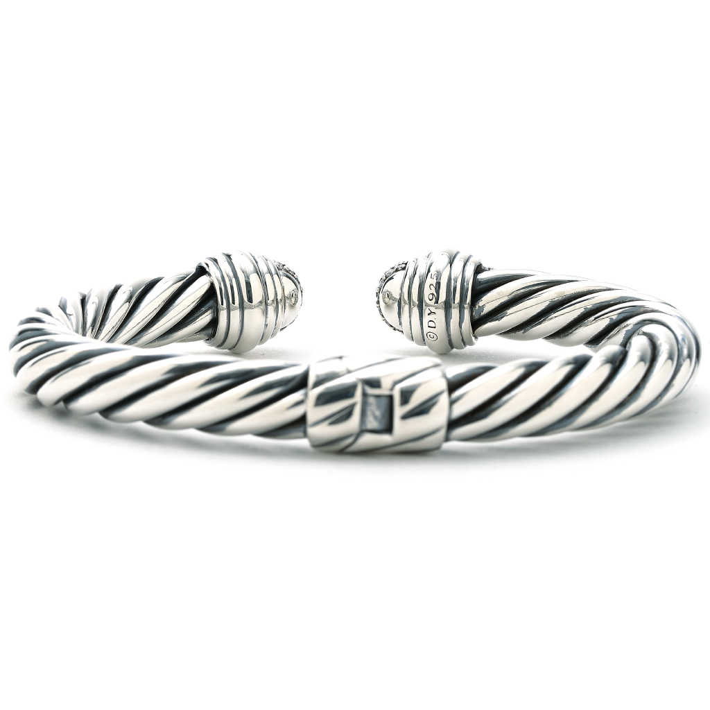 David Yurman Cable Classic Pave Tip Sterling Silver Bracelet | New York ...