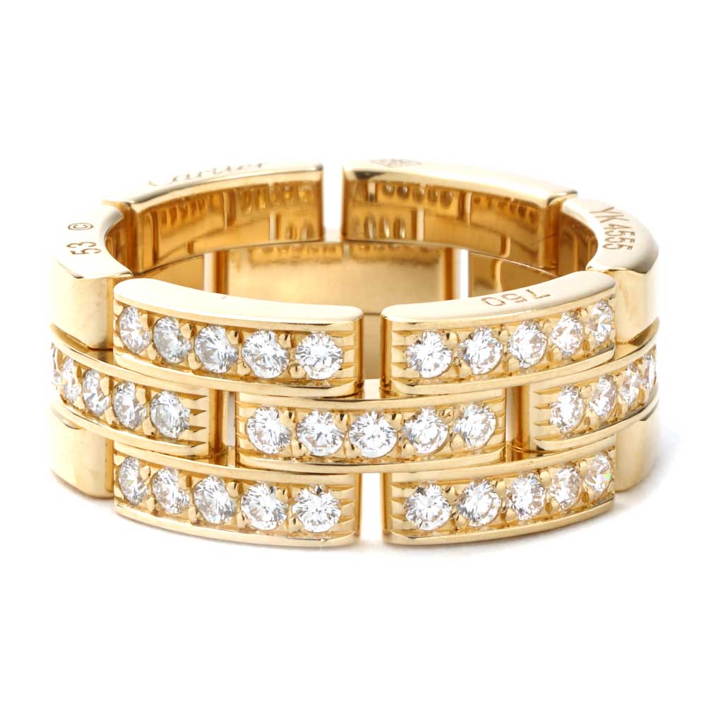 Cartier Maillon Panthere Diamond Band Size 53 Yellow Gold | New York ...