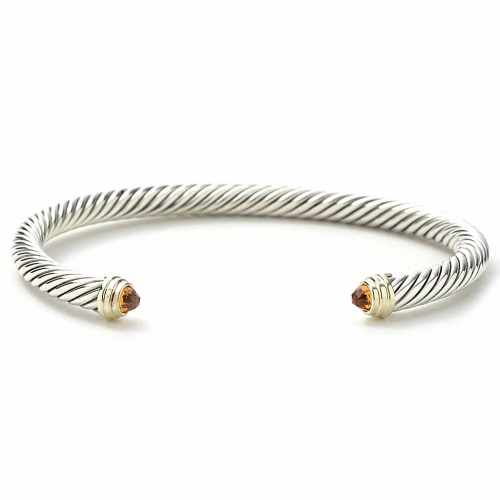 David Yurman Citrine Noblesse Cable Cuff Bracelet at 1stDibs | david yurman  feather bracelet