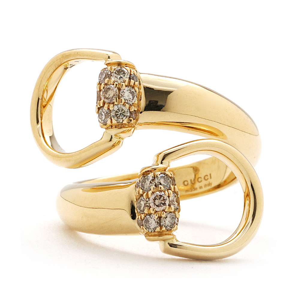 Gucci Horsebit Collection Yellow Gold and Diamond Ring | New York Jewelers  Chicago