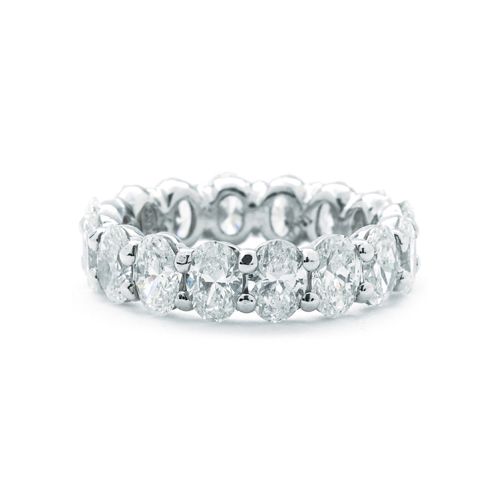 Oval Diamond Shared Prong Eternity Band 5.14CTTW | New York Jewelers ...