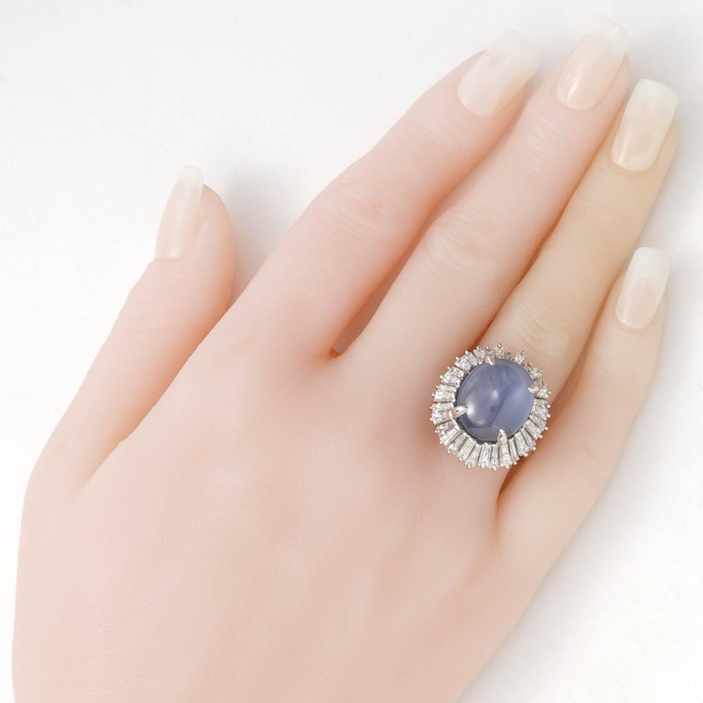 15ct blue star sapphire ballerina diamond haloplatinum ring r452773 138