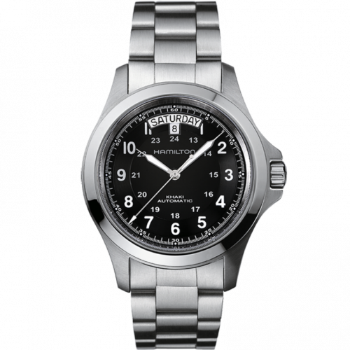 Hamilton Khaki Field King Auto Black Dial Stainless Steel Bracelet