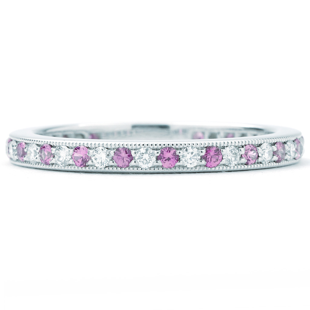 Tiffany & Co. Legacy Diamond and Pink Sapphire Band | New York Jewelers ...