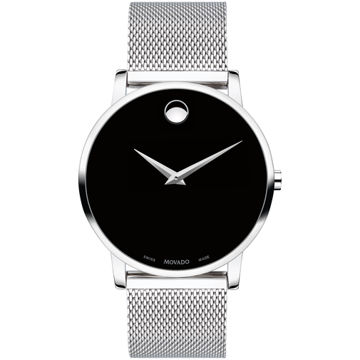 Movado Museum Classic Black Dial Mesh Bracelet Watch | New York ...