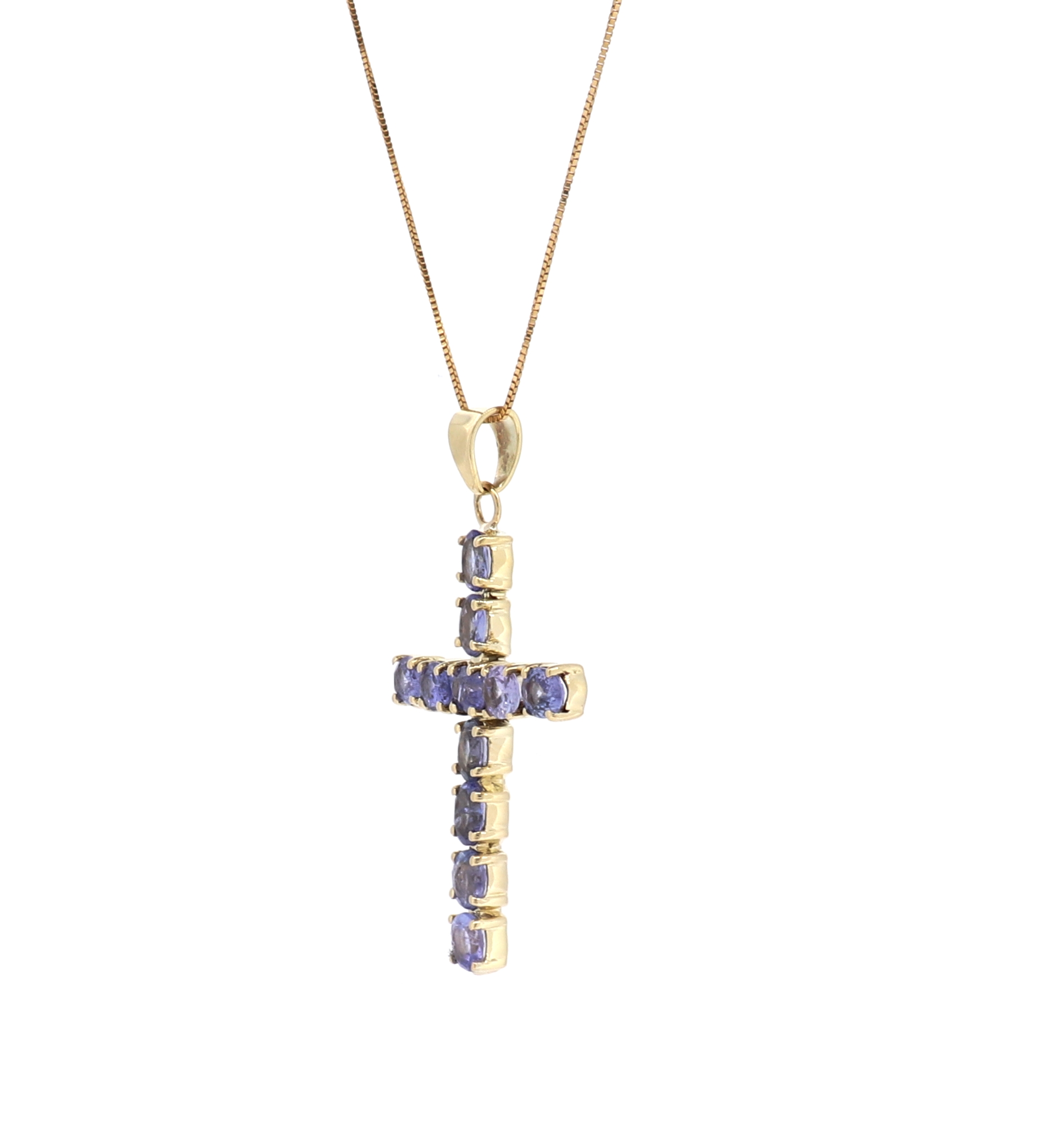 Heart Angel Cross Rosario Spiritual Religious White Pearl Tanzanite Necklace  For Sale at 1stDibs | rosario cross necklace
