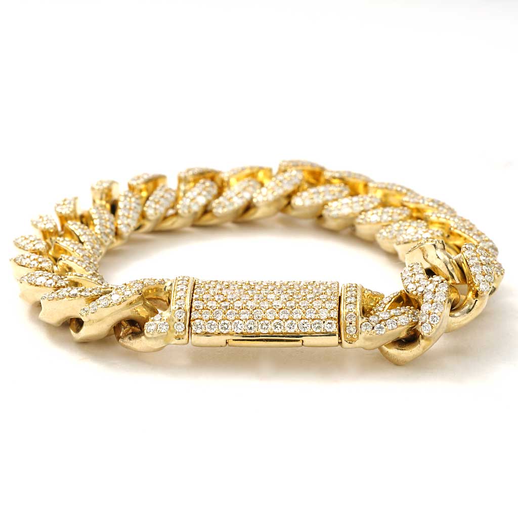 Pave 11.00 cttw Diamond Link Yellow Gold in Yellow Gold | New York ...