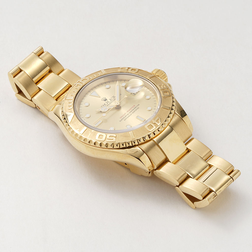 Rolex Yachtmaster 18K Yellow Gold Dial Watch