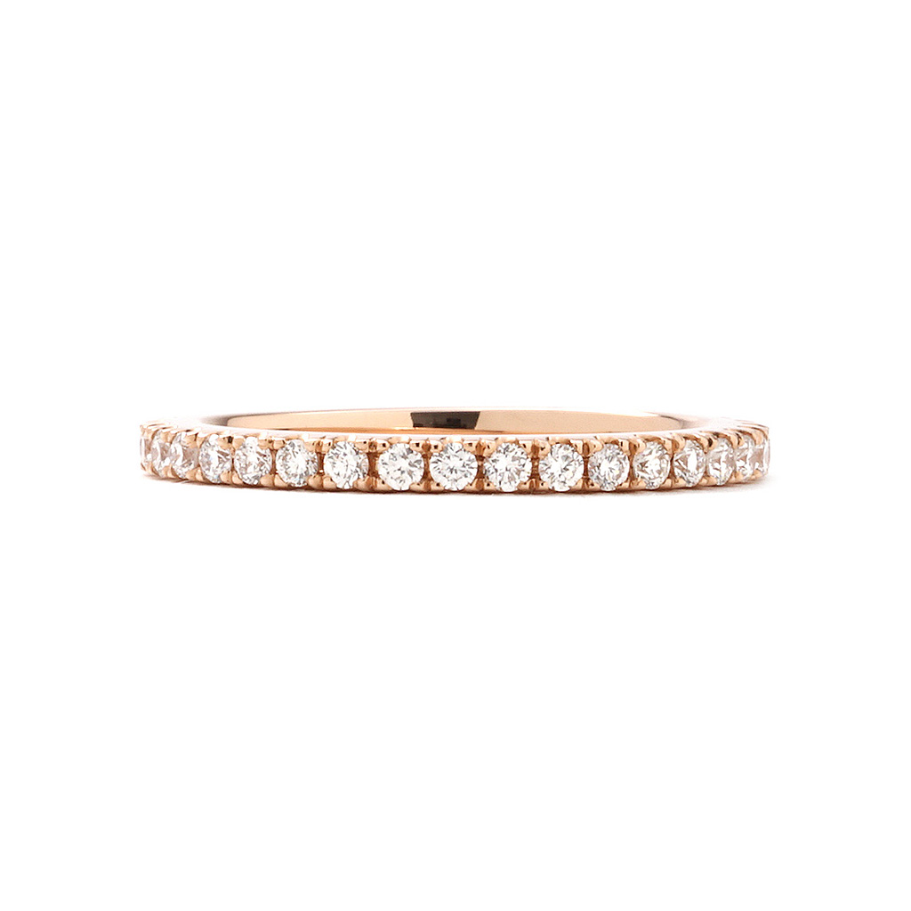 0.35 CTTW Round Cut Narrow Diamond Band in Rose Gold | New York ...