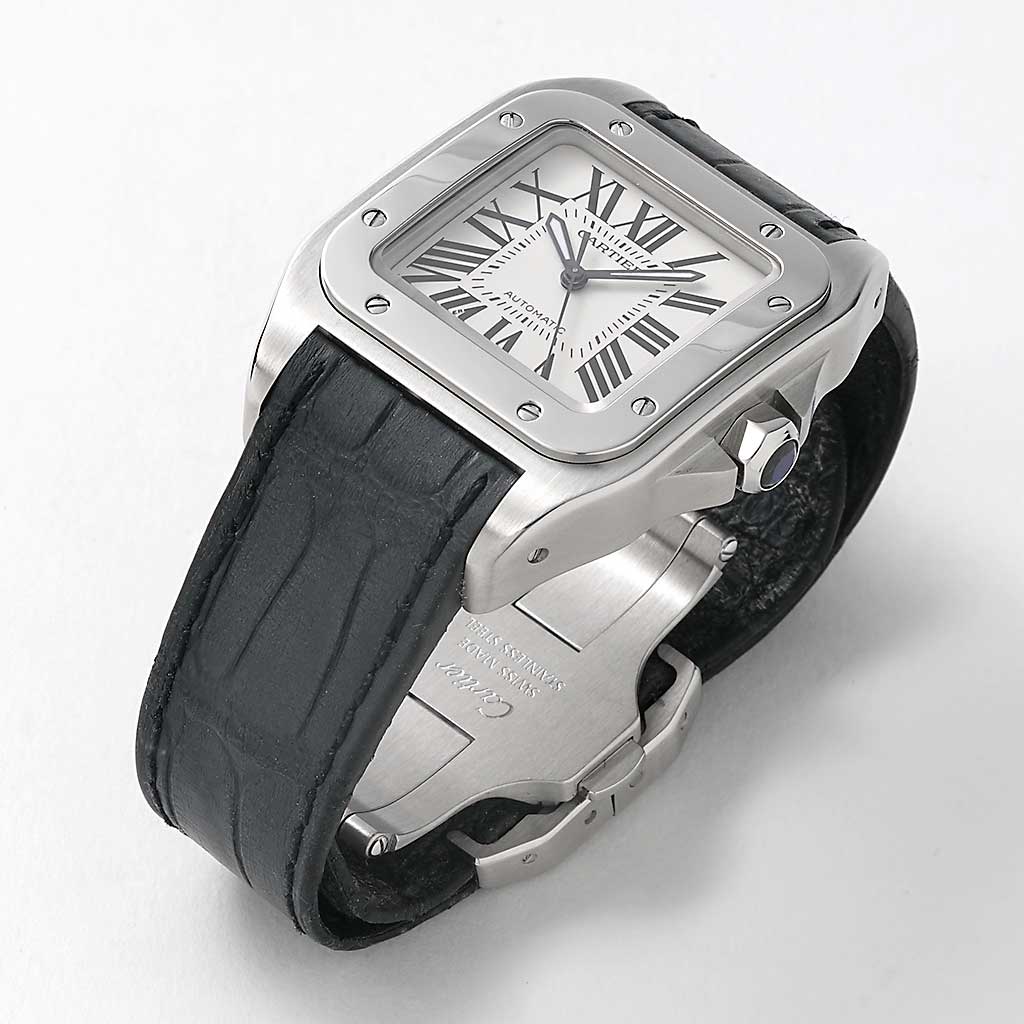 Cartier Santos 100 Medium Size Watch W20106X8 Stainless ...