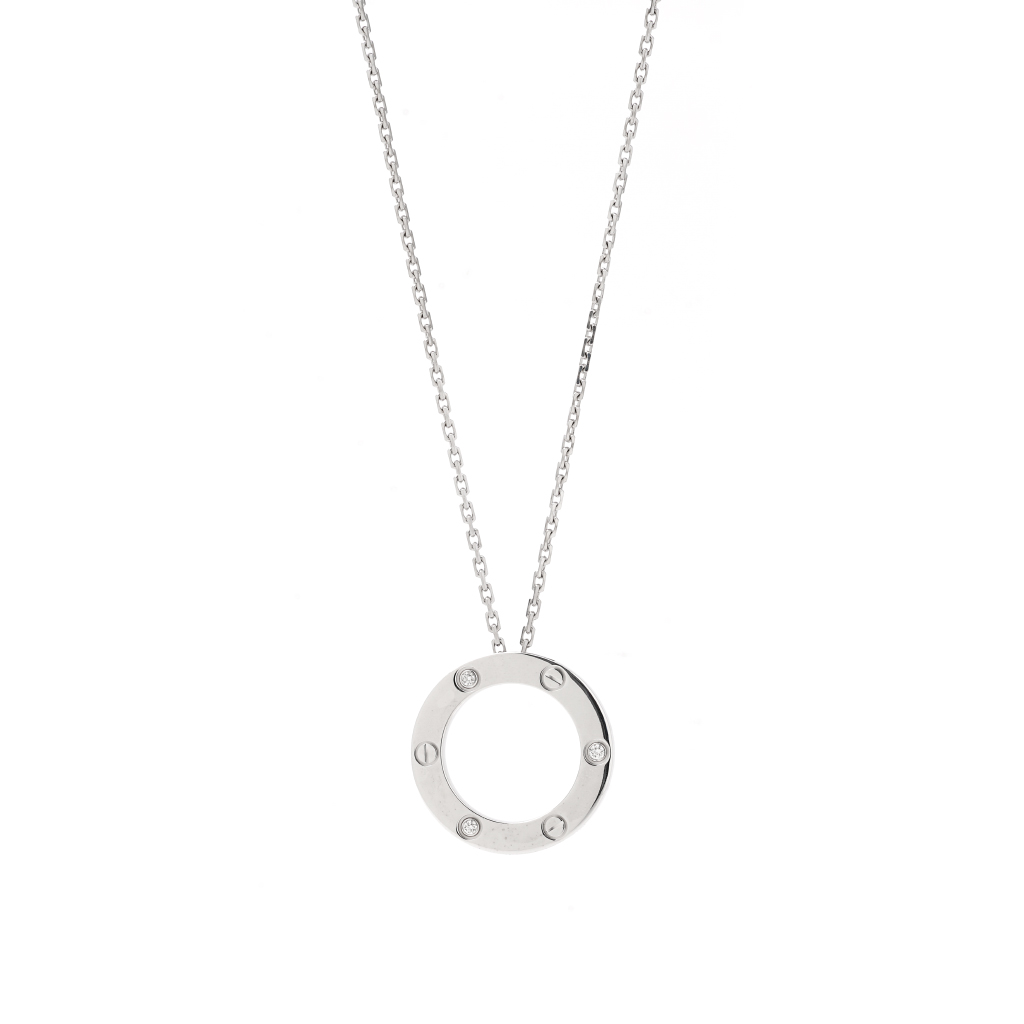 cartier love white gold necklace