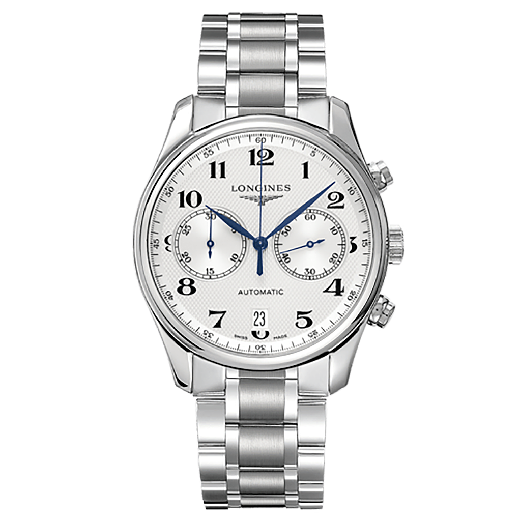 Longines Master Collection 40mm Silver Chronograph Stainless Steel 