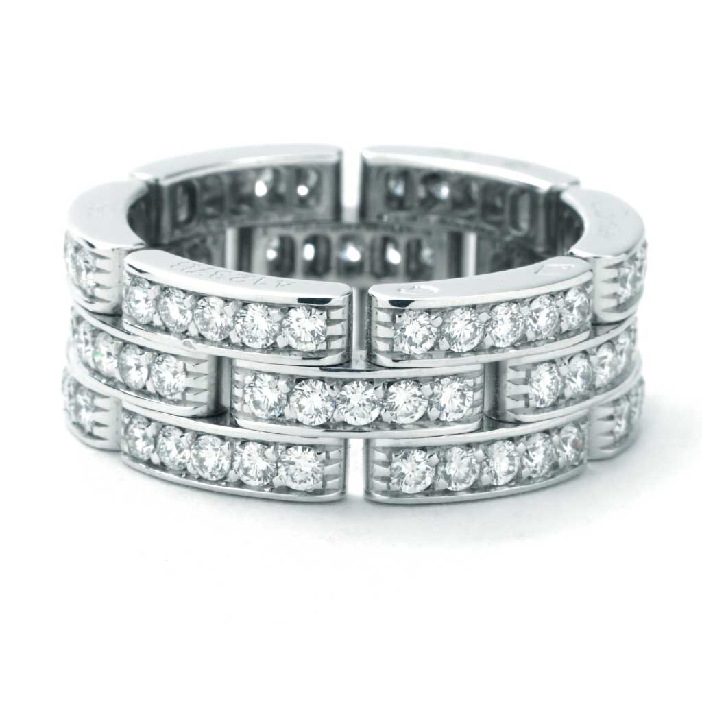 Cartier Maillon Panthere Diamond Eternity Band Size 53 New York