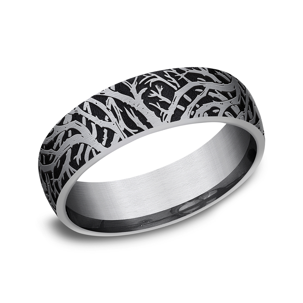 Tantalum Grey Enchanted Forest Pattern | New York Jewelers Chicago
