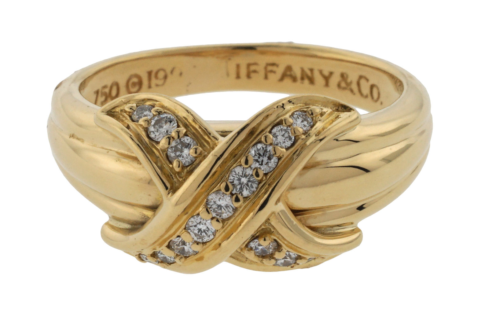 tiffany x ring with diamonds