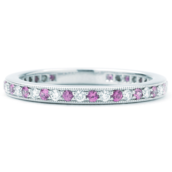 Tiffany & Co. Legacy Diamond and Pink Sapphire Band | New York Jewelers ...