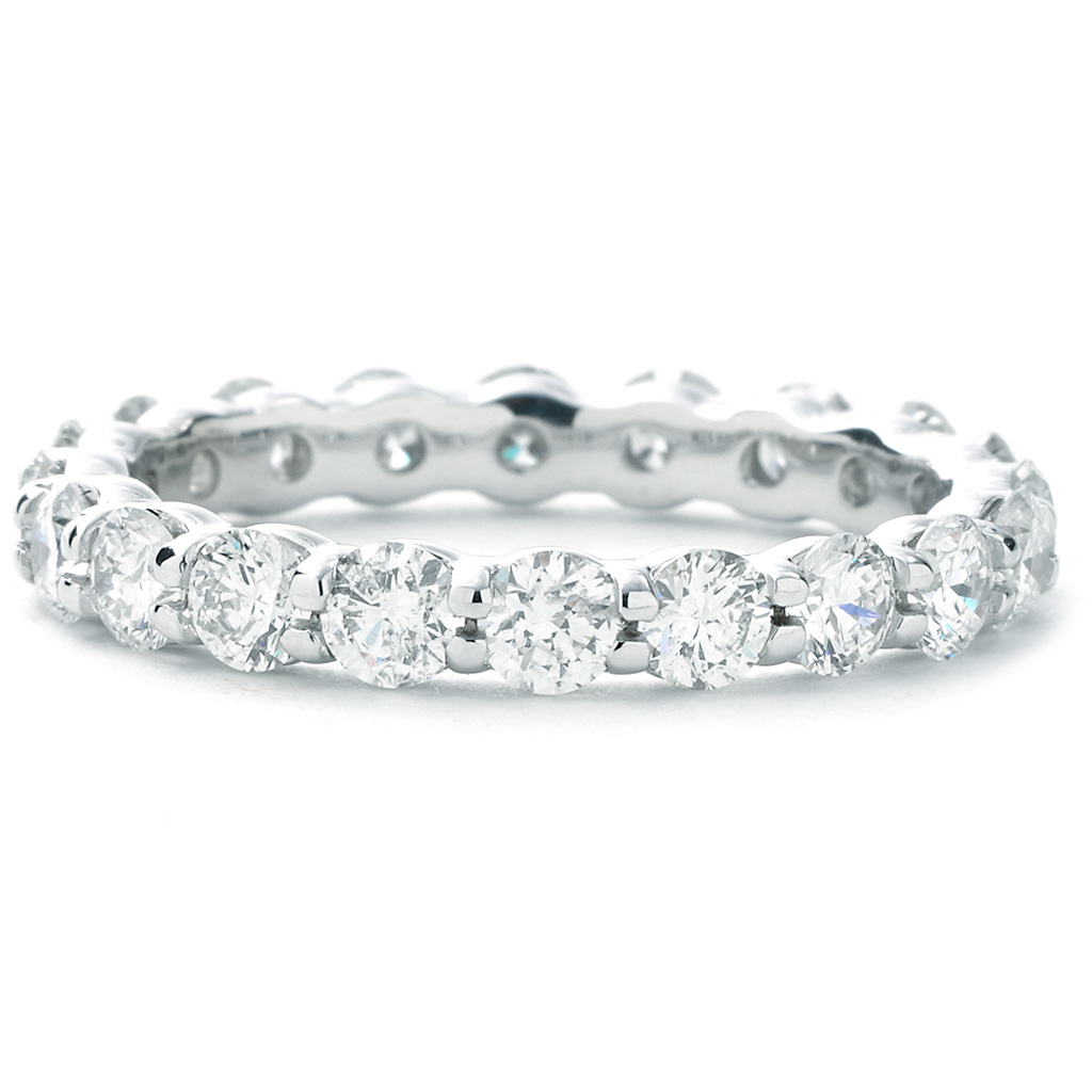 2 CTTW Round Diamond Eternity Ring White Gold | New York Jewelers Chicago