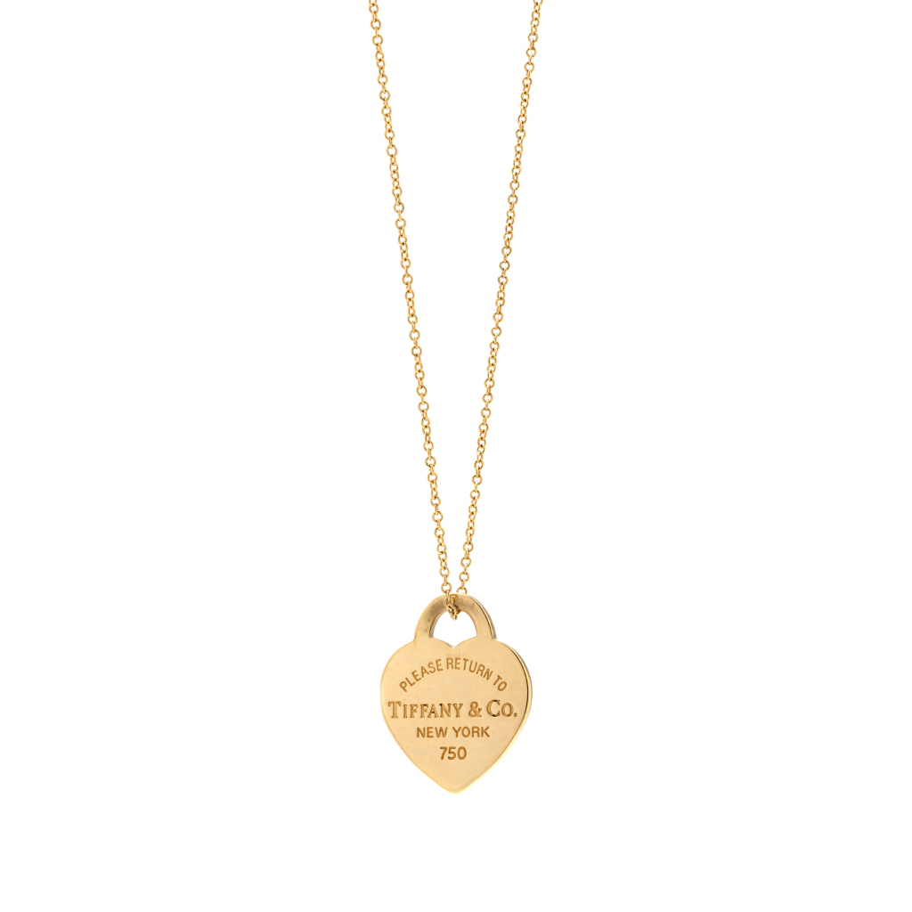 Return to Tiffany® heart tag pendant in 18k gold, small.