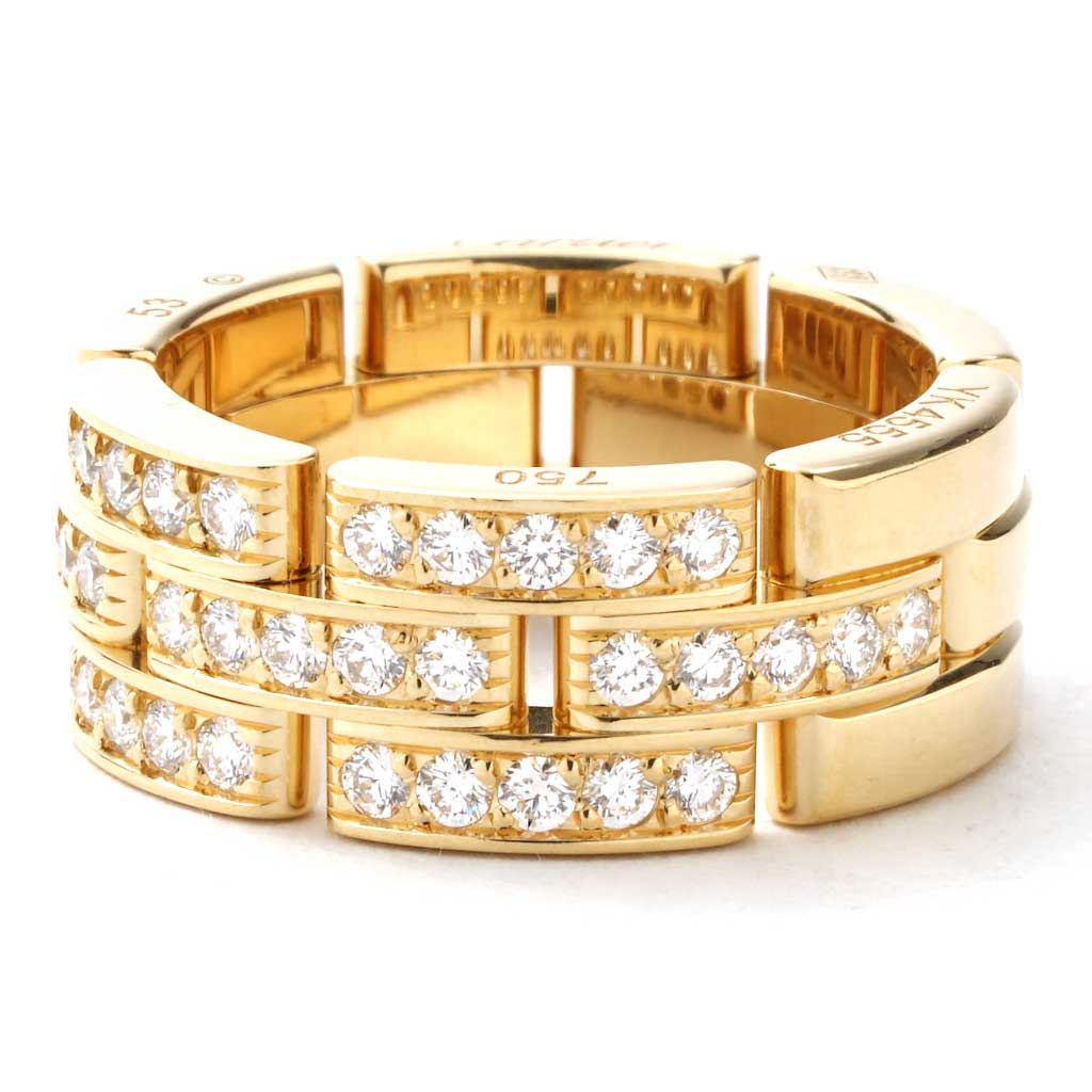 Cartier Maillon Panthere Diamond Band Size 53 Yellow Gold | New York ...