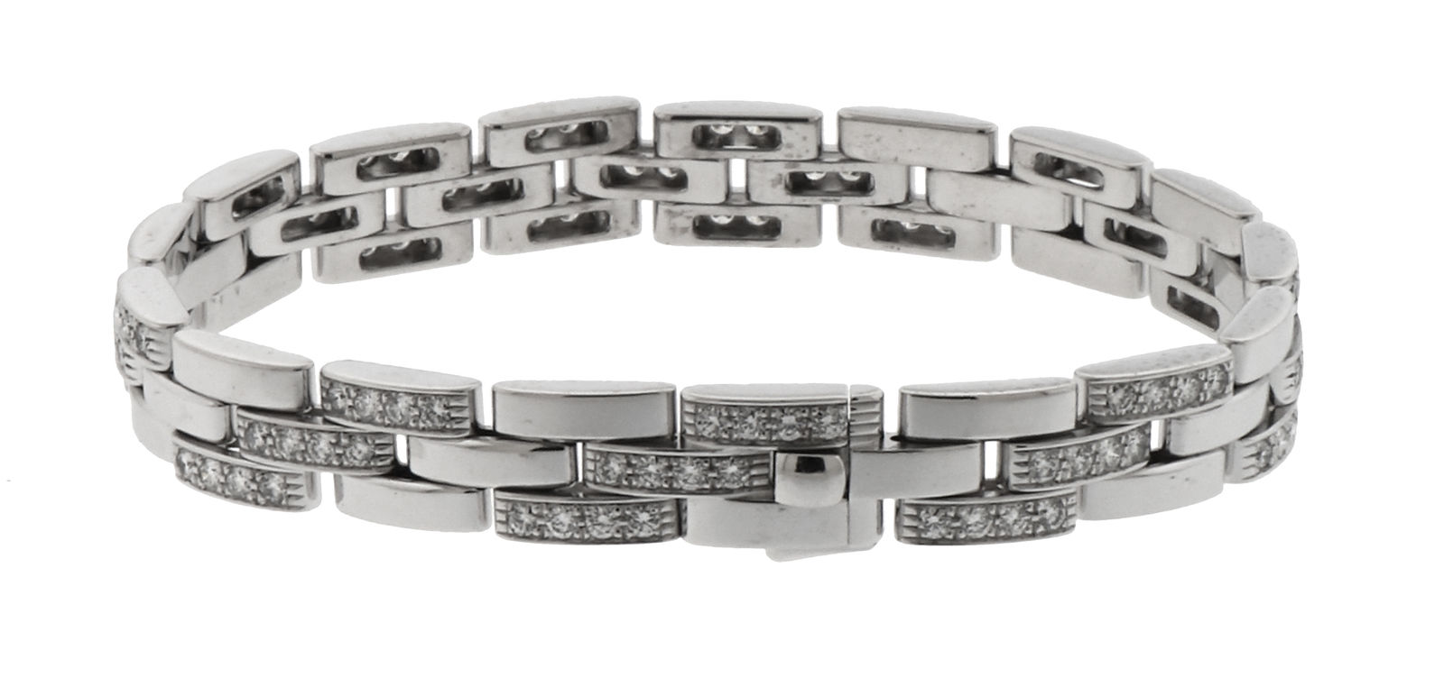 Cartier Panthere 18K White Gold and Diamond Bracelet | New York ...