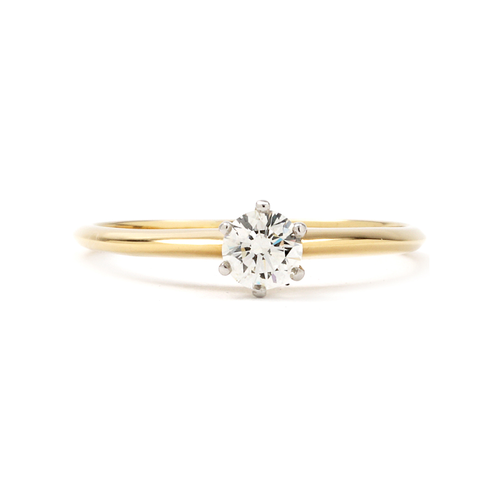 tiffany gold solitaire engagement ring