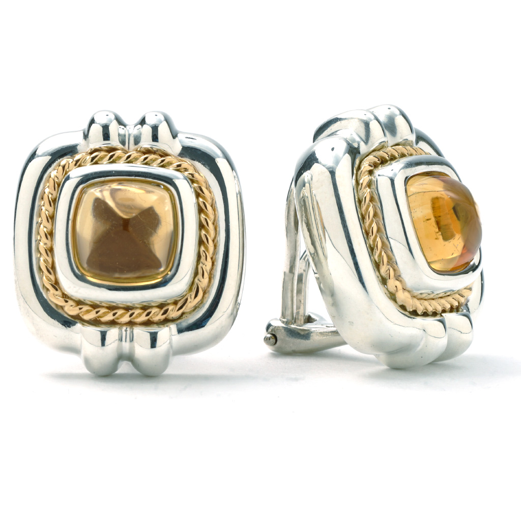 Tiffany & Co. Citrine Clip On Earrings | New York Jewelers Chicago